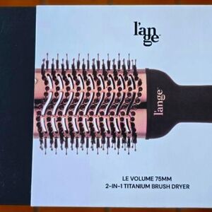 L'ange Le Volume 75MM 2-in-1 Titanium Brush Dryer - Black and Rose Gold